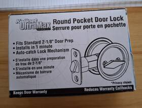 93350-013 Kwikset 93340-001 Ultramax Round Pocket Door Lock 335 5 Rnd Pckt Dr Lck