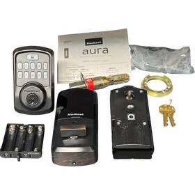 942-1850-zul Kwikset Aura Keypad Bluetooth Smart Lock Bronze Finish Deadbolt