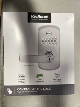 955knl-26d-smt-rbp Kwikset Smartcode 955 Satin Chrome Keypad Deadbolt With Kingston Handle