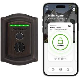 959trl11pfprtwi Kwikset Halo Touch Fingerprint Wifi Smart Lock Deadbolt With Smartkey - Bronze