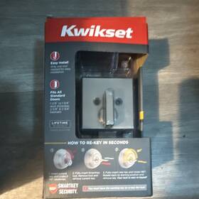 96600-018 Kwikset Smartkey Security Deadbolt Satin Nickel Silver Re-keyable With Key