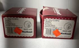 96600-498 Kwikset Lot Of 2 660 3 Rcal Deadbolts Polished Brass