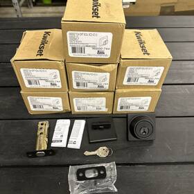 96600-744 Kwikset 7 Single Cylinder Deadbolt Matte Black