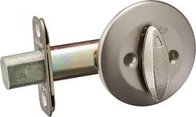96630-065 Kwikset 663 Deadbolt Unkeyed Lock Satin Nickel Round Interior Turn Pie