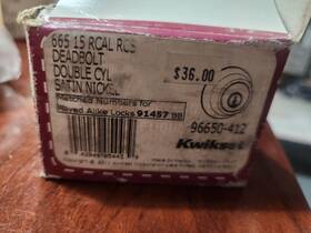 96650-412 Kwikset Double Deadbolt 2494