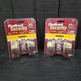 96650-426 Kwikset 2 Security Deadbolt Double Cylinder Rubbed Brass Finish Pick Resistant