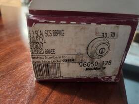 96650-428 Kwikset Polished Brass Double Deadbolt 2495
