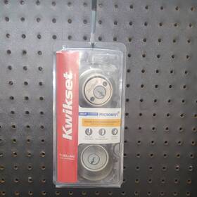 96650-492 Kwikset Satin Nickel Adjustable Keyed Double Cylinder Deadbolt Lock