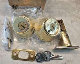 96650-508 Kwikset 665 3 Rcal Rcs K3 Double Cylinder Deadbolt Polished Brass 2 Keys