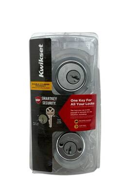 96650-511 Kwikset Double Cylinder Deadbolt Satin Chrome New