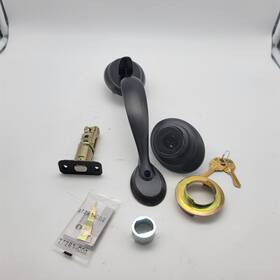 Kwikset 96870-199 Dakota Front Door Lock Handle And Deadbolt Set Handleset Exterior Only