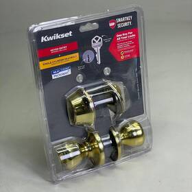 96900-419 Kwikset Single Cylinder Deadbolt Gold Finish Keyed Entry Smartkey