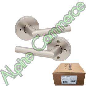 97300-904 Kwikset 12-sets Privacy Milan Bedroom And Bathroom Handle Satin Nickle