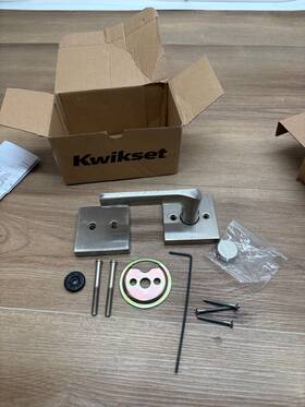 973lslsqt-514 Kwikset Lisbon Lever Non-turning Dummy Interior Pack Handle Read