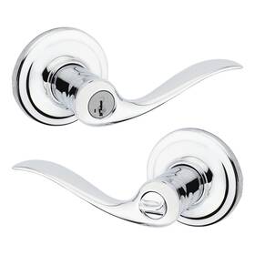 97402-905 Kwikset Tustin Entry Door Handle With Lock And Key 1 Pack Polished Chrome