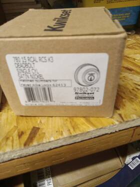 97802-072 Kwikset Deadbolt Single Cyl Satin Nickel 780 15 Rcal Rcs K3 A1