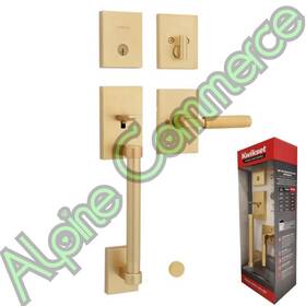 98180-048 Kwikset 1-set Prava Hs Handleset Single Cylinder Satin Brass