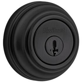 985-514-smt-rcal-rcs Kwikset New Matte Black Double Cylinder Keyed Deadbolt Lock