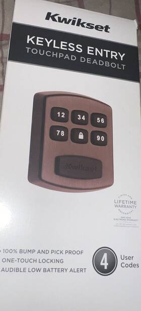 99050-004 Kwikset Lock Keyless Entry Electronic Keypad Deadbolt Bronze