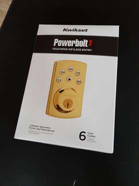 99070-102 Kwikset 99070102 Powerbolt 2 Keypad Electronic Deadbolt Polished Brass