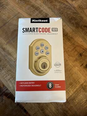 99090-001 Kwikset Smartcode 909 Keypad Electronic Deadbolt Lock Smartkey New Open Box