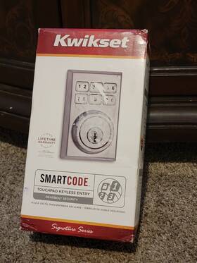 99090-007 Kwikset Smartcode 909 Touchpad Keyless Entry Deadbolt Lock Satin Nickel New