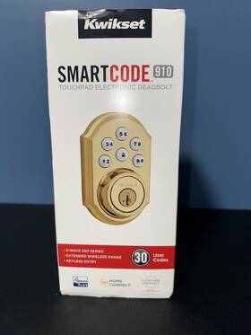 99100-077 Kwikset Smartlock- Kwickset 910 Smartcode Electronic Deadbolt Polished Brass Parts Only