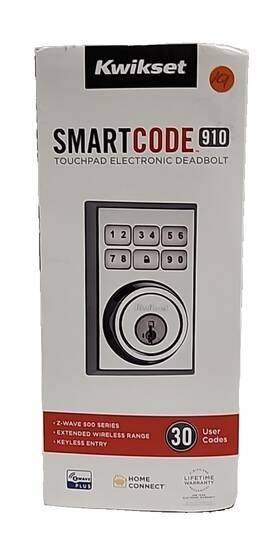 99100-082 Kwikset Smartcode 910 Electronic Touchpad Smartkey Deadbolt Lock