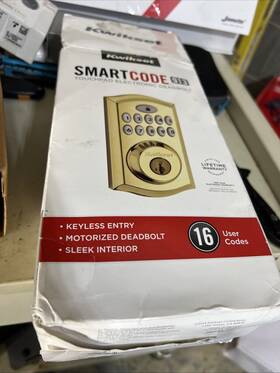 99130-001 Kwikset Smartcode 913 Ul Electronic Deadbolt Polished Brass