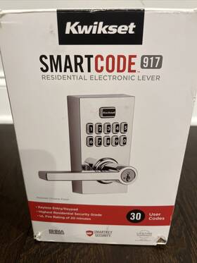 99170-005 Kwikset Smartcode 916 Residential Electronic Lever Polished Chrome