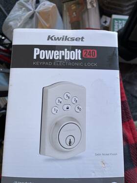 992400-002 Kwikset Powerbolt 240 Keypad Electronic Deadbolt Satin Nickel New