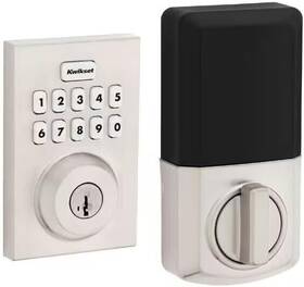 992500-005 Kwikset Powerbolt 250 Satin Nickel Single Cylinder Smart Lock Deadbolt 10-button