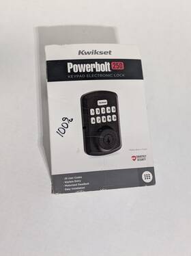 992500-006 Kwikset Powerbolt 250 Keypad Electronic Door Lock In Matte Black