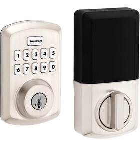 992500-007 Kwikset Inch 2-pack Powerbolt 250 10-button Keypad Satin Nickel Electronic Cr24