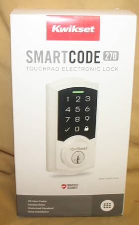 9927-002 Kwikset Smartcode 270 Touchpad Electronic Lock Satin Nickel Finish