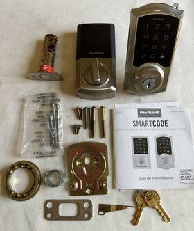 992700-008 Kwikset Smartcode 270 Deadbolt Lock With Smartkey Light Up Touchpad - Satin Nickel