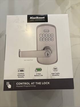 99550-005 Kwikset Smartcode 955 Light Commercial - Satin Nickel Brand New