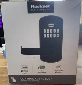 99550-010 Kwikset Smartcode 955 Light Commercial 10button Keypad Matte Black Keyless Entry
