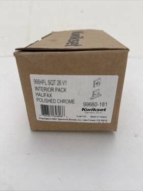 99660-181 Kwikset Halifax Single Cylinder Interior Pack - Chrome