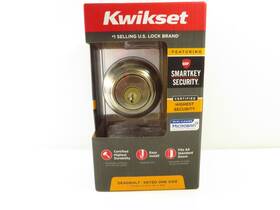 99800-121 Kwikset Single Cylinder Deadbolt Smartkey Antique Brass
