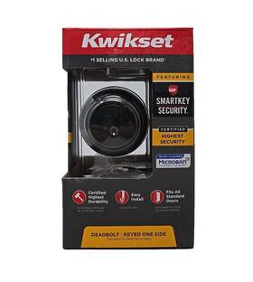 99800-122 Kwikset Venetian Bronze 1 Cylinder Deadbolt Featuring Smartkey Security