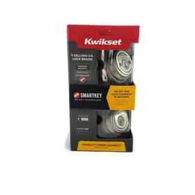 99850-058 Kwikset 985 Double Cylinder Deadbolt Door Lock Smartkey Satin Nickel