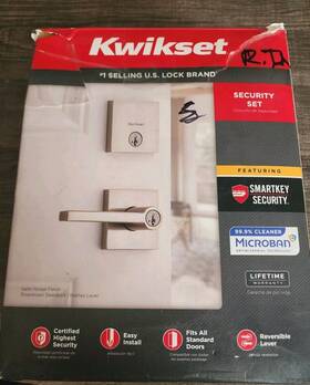99910-062 Kwikset 991 Halifax Keyed Entry Lever And Single Cylinder Deadbolt No Screws