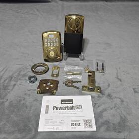 Ged250 Kwikset Powerbolt 250 10-button Keypad Lifetime Polished Brass Transitional