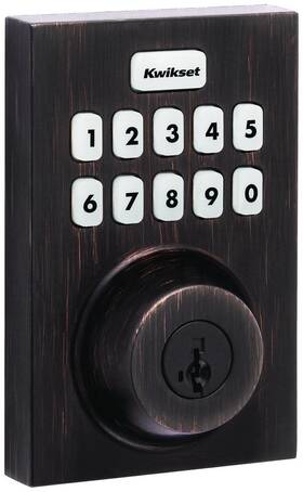 Hc620cntzw700lr-11ps Kwikset Hc620cntzw700lr-s Home Connect Contemporary Keyless Entry - Bronze
