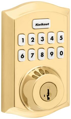 Hc620trlzw700lr-l03s Kwikset Hc620trlzw700lr-s Home Connect Traditional Keyless Entry - Brass