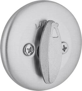 Qs66326drclr Kwikset 663 Deadbolt Unkeyed Lock Satin Chrome Round Interior