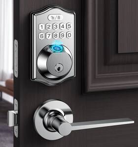 Kxzcctie 757876940311 Keyless Entry Door Lock Deadbolt With Handle Set-front Smart Locks For F