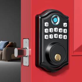 Lafossei 716032196245 Fingerprint Door Lock Keyless Entry Electronic Keypad Deadbolt Fr