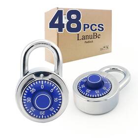 Sgc4850-b Lanube Standard Dial Combination Lock 2 Inch Wide With 50mm/2inch Blue